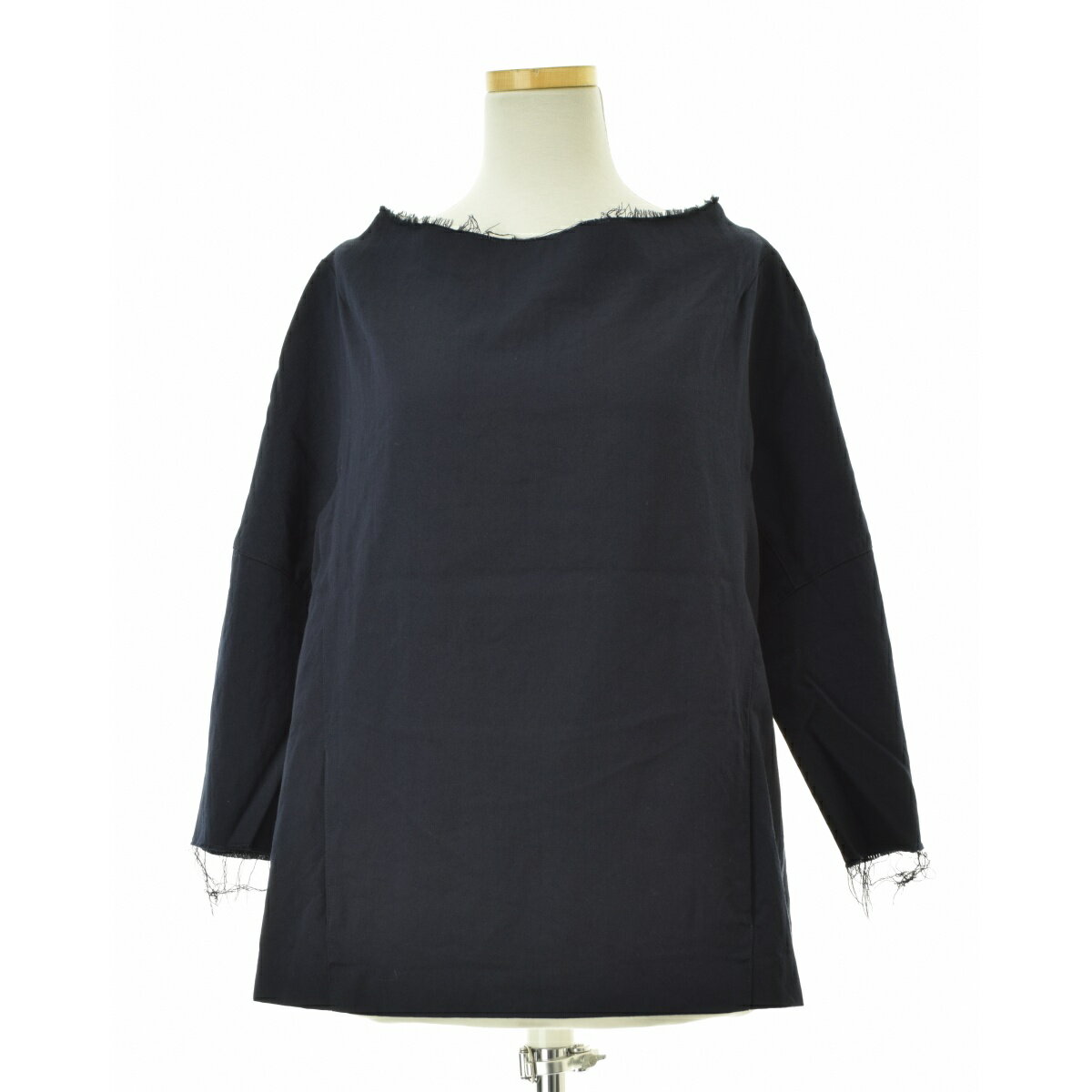 Lisette 新品 ラナ コットンシルクギャザーブラウス 28331 ブラウス シャツ ネイビー レディース リゼッタ【中古】6-0408M∞ Lisette 新品 ラナ コットンシルクギャザーブラウス 28331 ブラウス