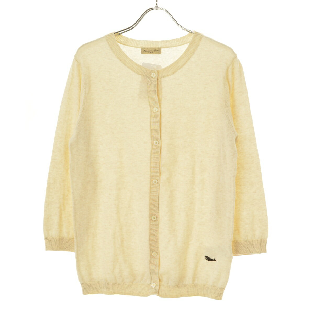 【中古】SM2 Samansa Mos2 / サマンサ モスモスワンポイント七分袖カーディガン【cacfbaac-l】