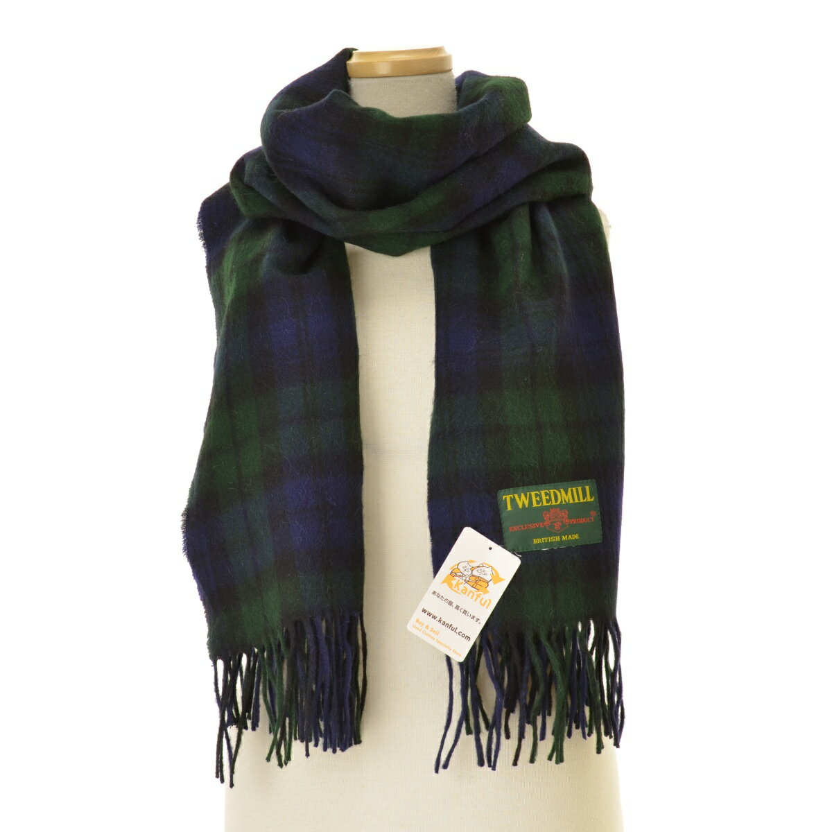 【中古】TWEEDMILL / ツィードミル英国製 ブラックウォッチ 大判ストール【cacgaeaj-z】