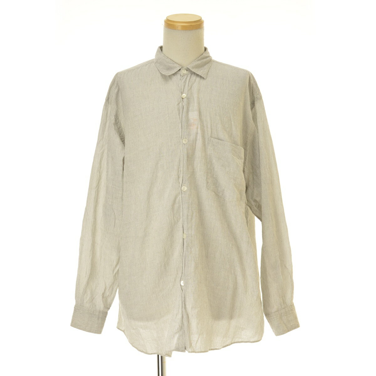 【中古】COMOLI / コモリZ01-02011 ストライプコットン コモリシャツ長袖シャツ【cacgabac-m】【送料無料】