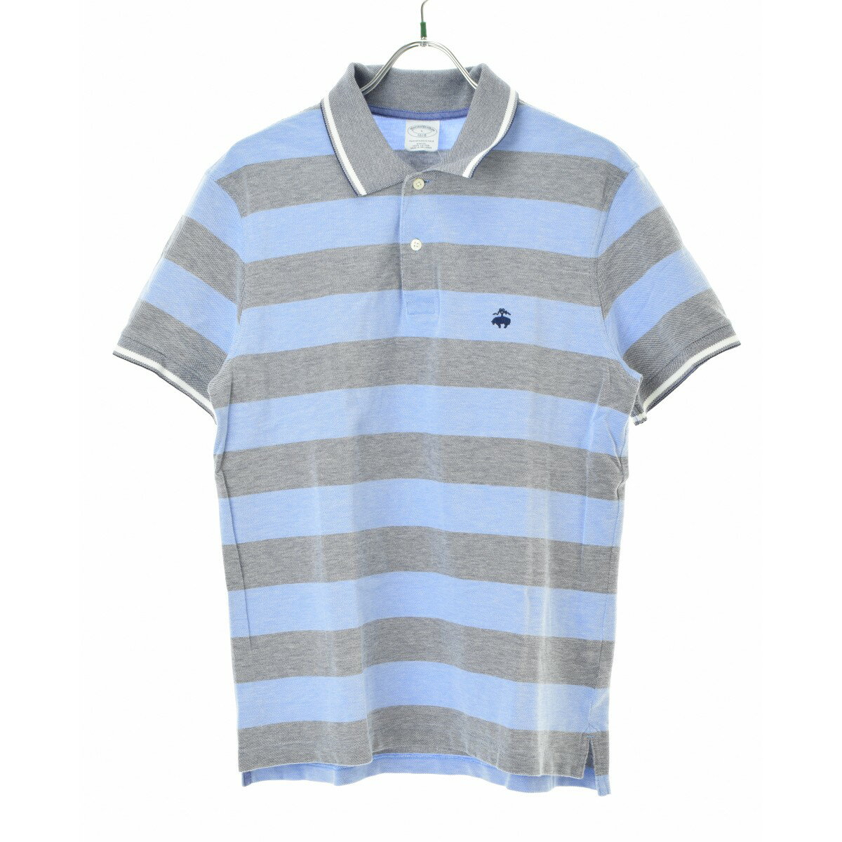 【中古】【期間限定値下げ】BROOKS BROTHERS / ブルックスブラザーズSLIM FIT ボーダー柄半袖ポロシャツ【cacgacba-m】