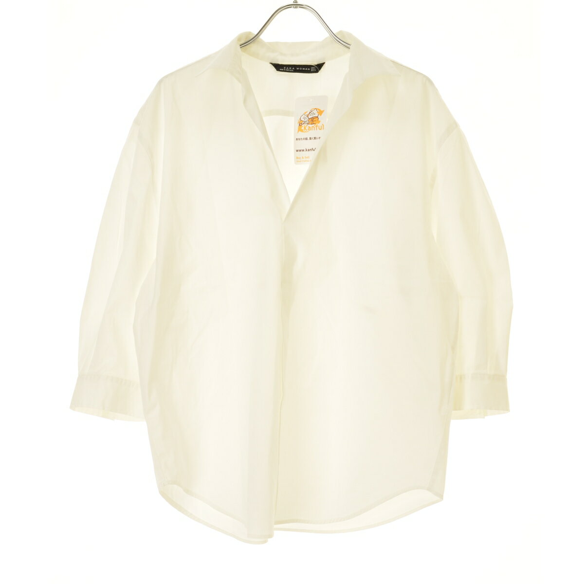 Rakuten - 【中古】ZARA WOMAN / ザラウーマンストレッチスキッパー七分袖シャツ【cacfaecd-l】