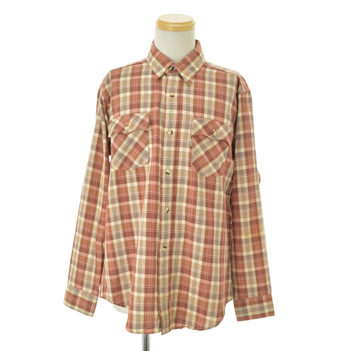 【中古】LEVIS / リーバイス70s REGULAR FIT チェック柄長袖シャツ【caceagai-m】