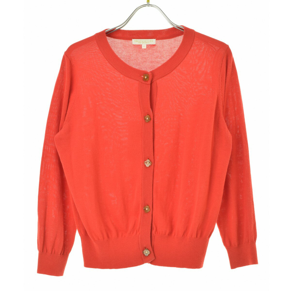 【中古】PROPORTION BODY DRESSING / プロポーション ボディドレッシング1219174400 アンバーフラワー長袖カーディガン【cacfagch-l】