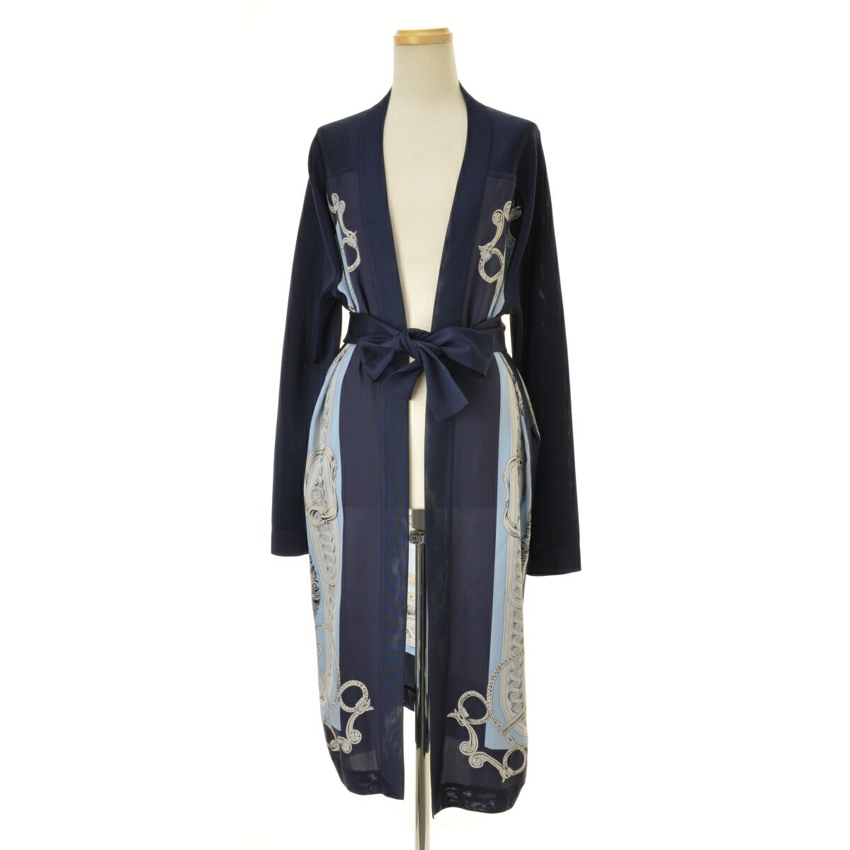 【中古】HERMES / エルメスBride de Cour ツイルレーヌ シルク ロング長袖カーディガン【cacgacae-l】