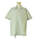 【中古】【期間限定値下げ】APC / アーペーセーコットンストライプ オープンカラー半袖シャツ【送料無料】【cacfahbd-m】