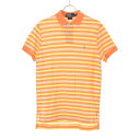 【中古】POLO RALPH LAUREN / ポロ ラルフローレンCUSTOM FIT ボーダー柄鹿の子半袖ポロシャツ【cacdajbf-m】