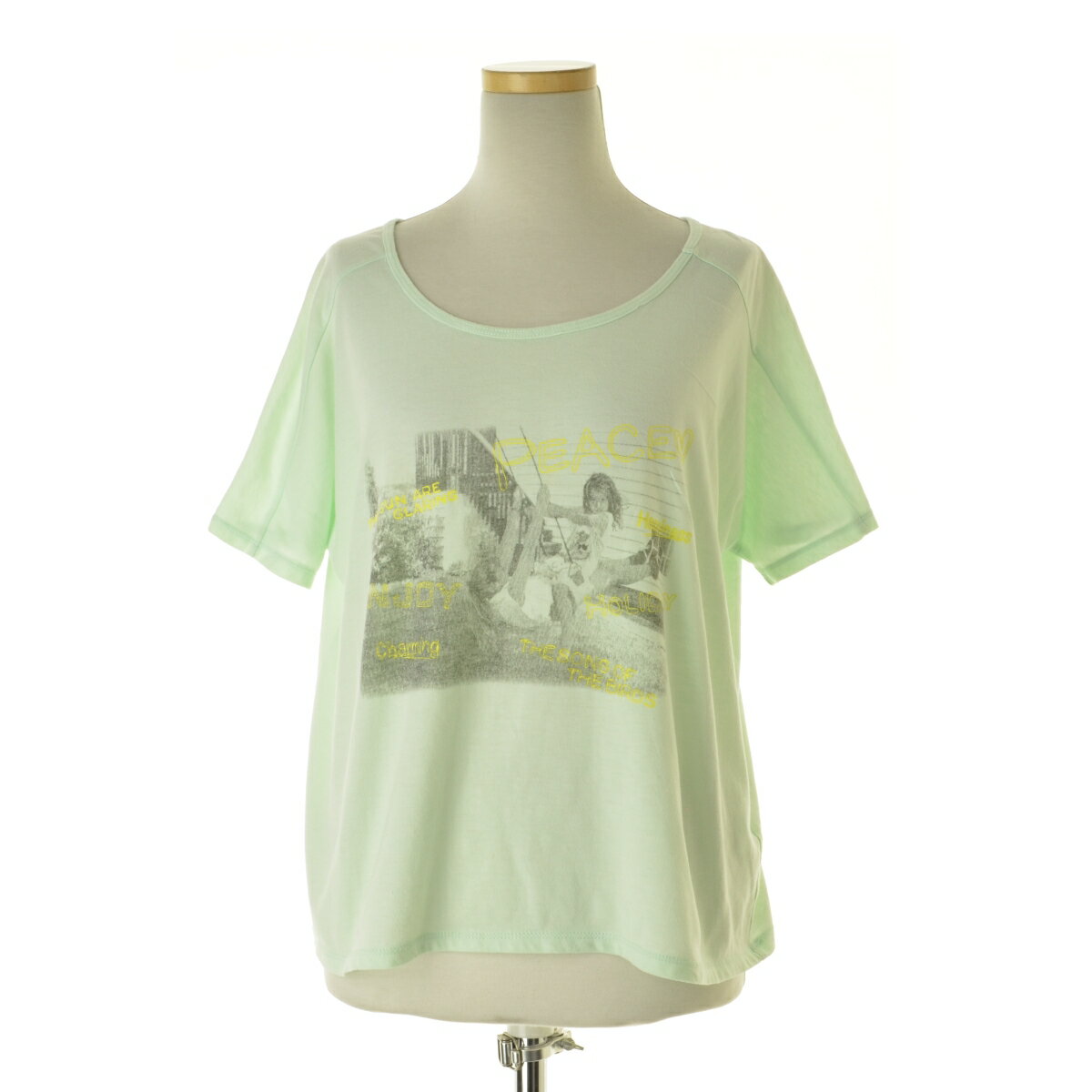 【中古】LOWRYS FARM / ローリーズファームプリント半袖Tシャツ【caccajci-l】