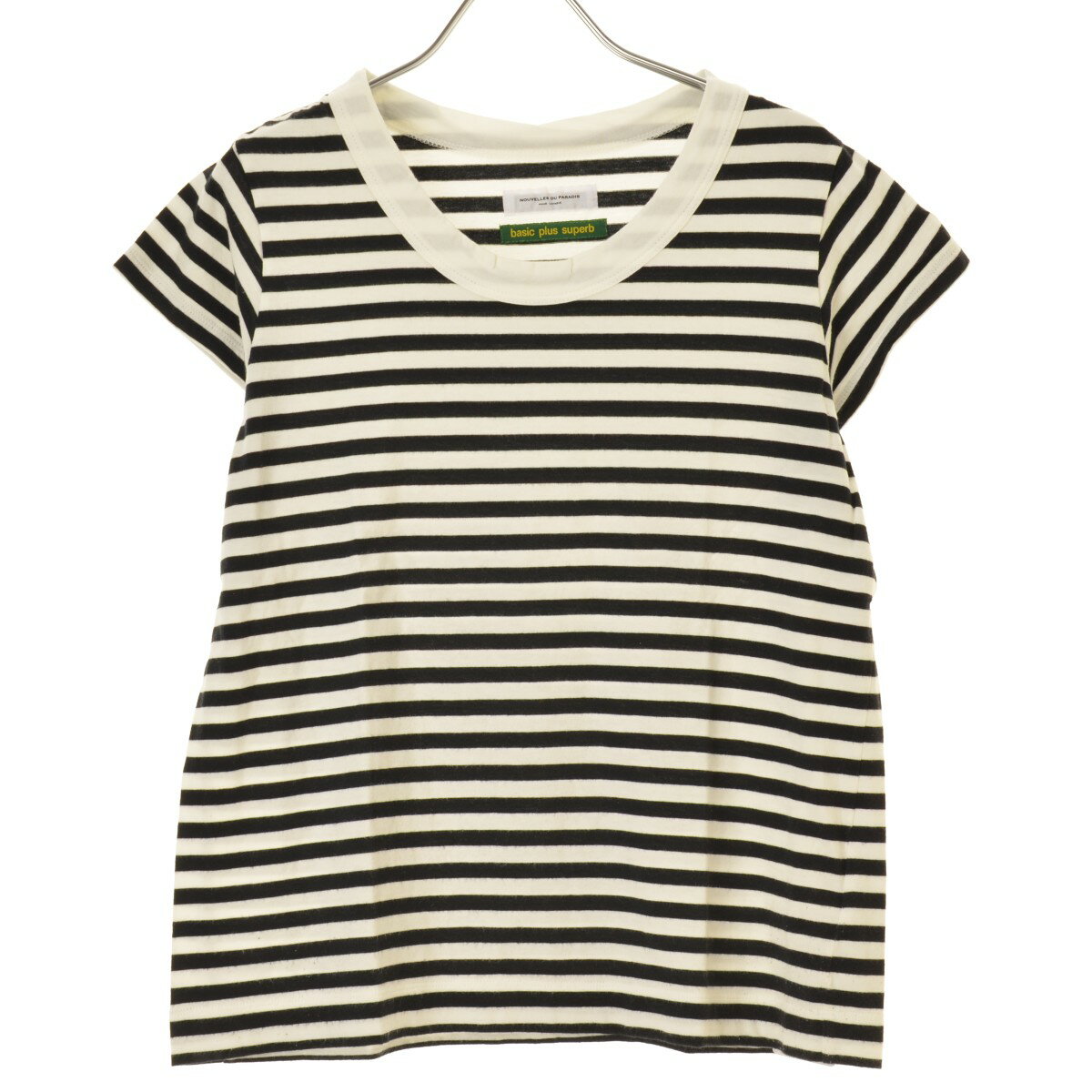 樂天商城 - 【中古】Nouvelles du paradis / ヌーヴェルドゥパラディPCT-11B ふわふわ天竺 ボーダー半袖Tシャツ【cacgafbc-l】