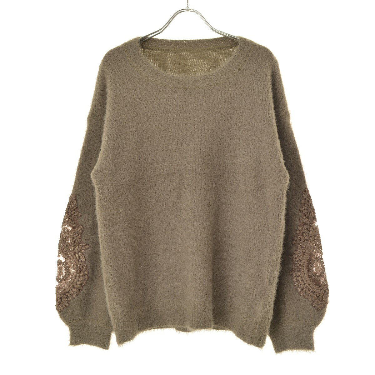 【中古】FRENCH PAVE / フレンチパヴェモヘア調長袖ニットセーター【cacgaebj-l】