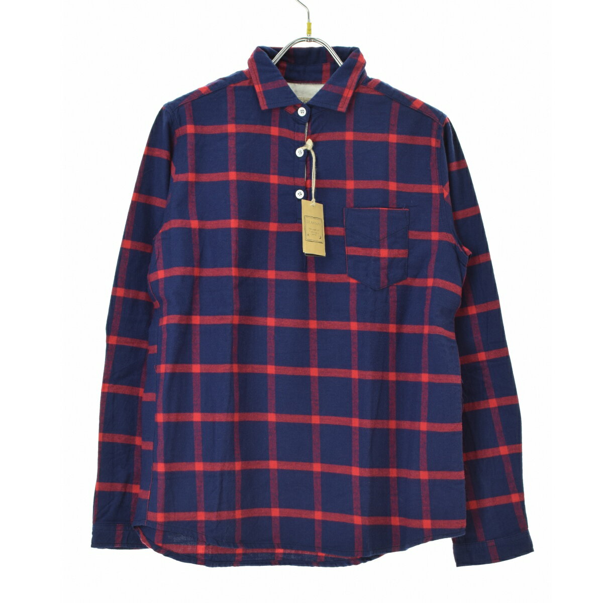 【中古】【期間限定値下げ】SOLAMONAT / ソラモナチェックネル プルオーバー長袖シャツ【cacgacab-l】