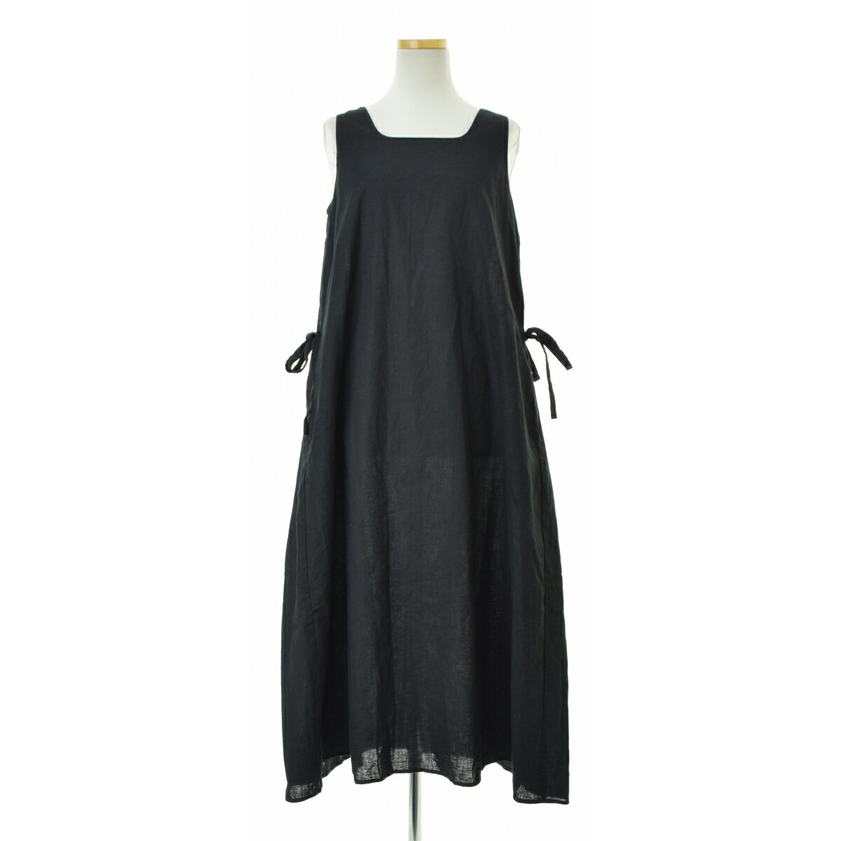 Rakuten - 【中古】UNITED ARROWS Green Label Relaxing / ユナイテッドアローズグリーンレーベルリラクシングコットンリネンサイドリボンロングノースリーブワンピース【cacgaech-l】