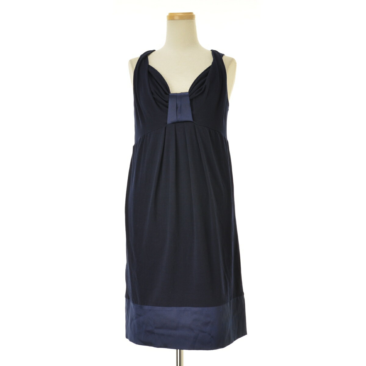 【中古】BEAMS Lights / ビームスライツタックサテンノースリーブワンピース【cacebace-l】