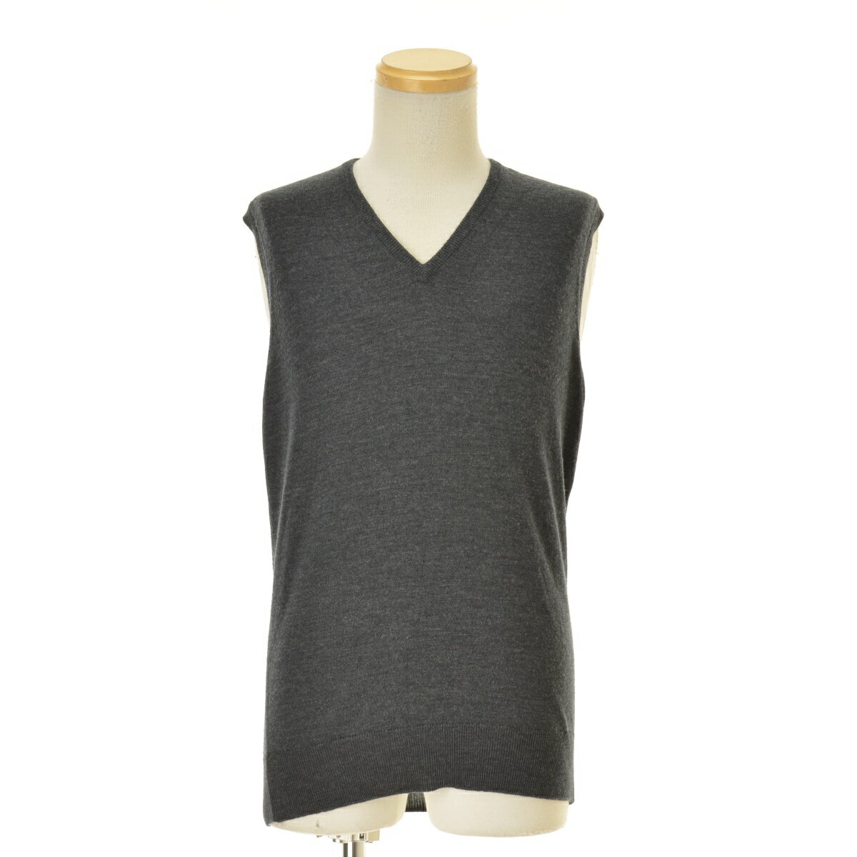 JOHN SMEDLEY ジョンスメドレー ニットベスト グレー Ｖネック L JOHN SMEDLEY（ジョンスメドレー） ニットベスト HADFIELD エクストラ