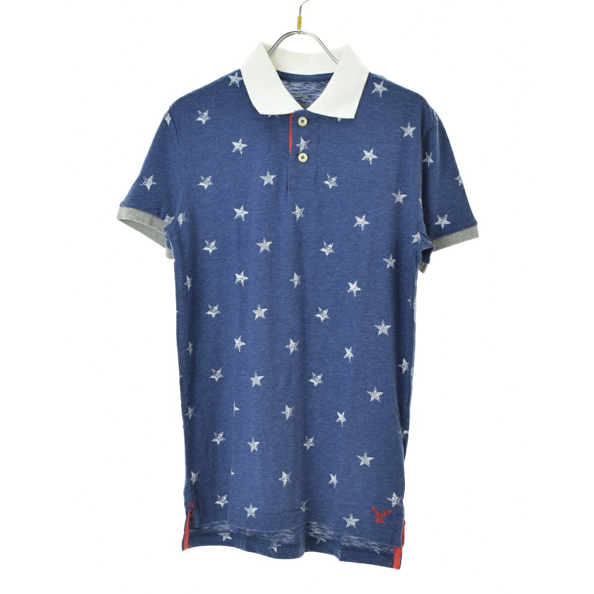 【中古】【期間限定値下げ】AMERICAN EAGLE / アメリカンイーグルSLIM FIT スター柄半袖ポロシャツ【cacgagai-l】
