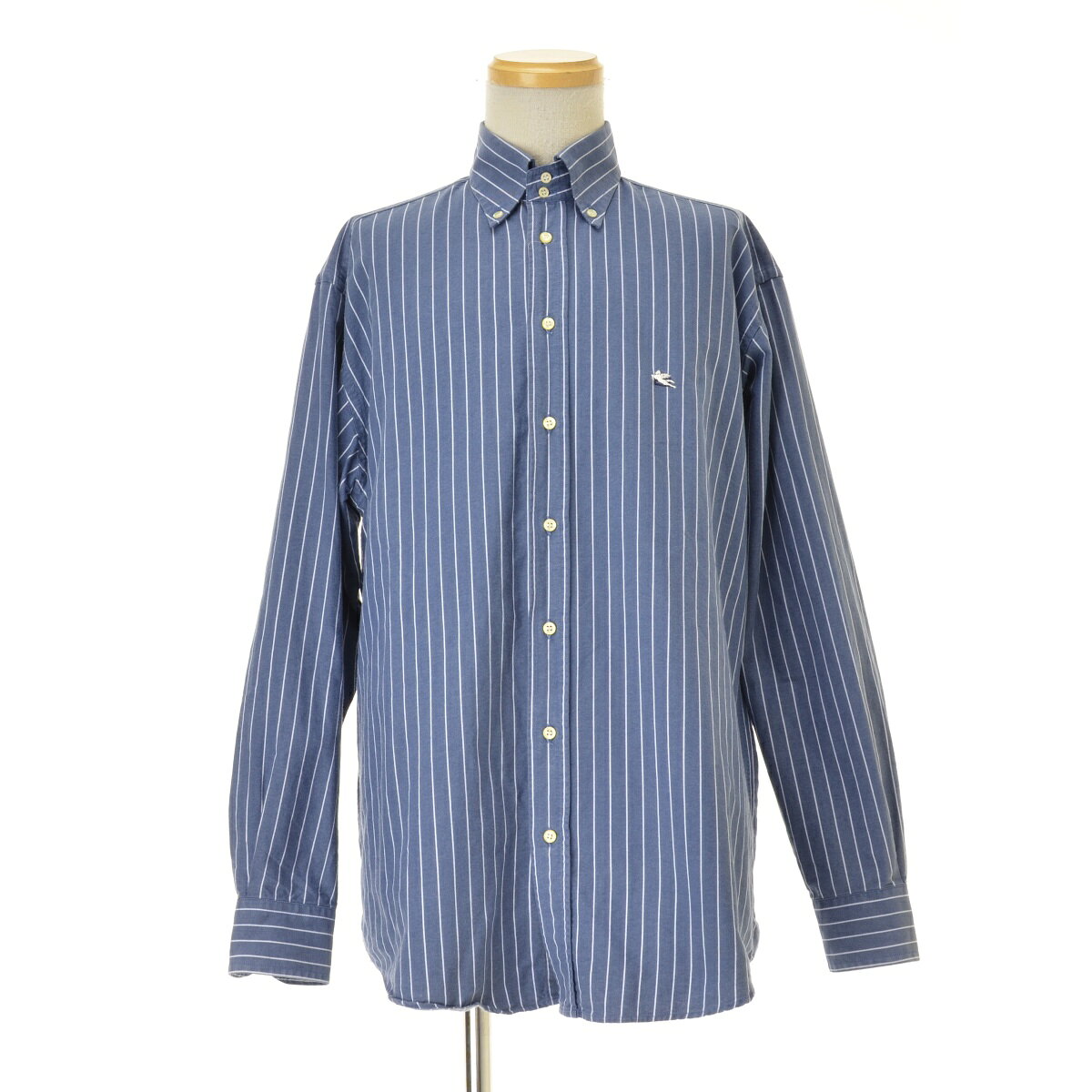 【中古】ETRO / エトロオックスフォードストライプ ボタンダウン長袖シャツ【cacgaiab-m】