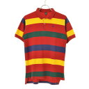 【中古】POLO RALPH LAUREN / ポロ ラルフローレンUSA製 ボーダー柄半袖ポロシャツ【cacdajbe-m】