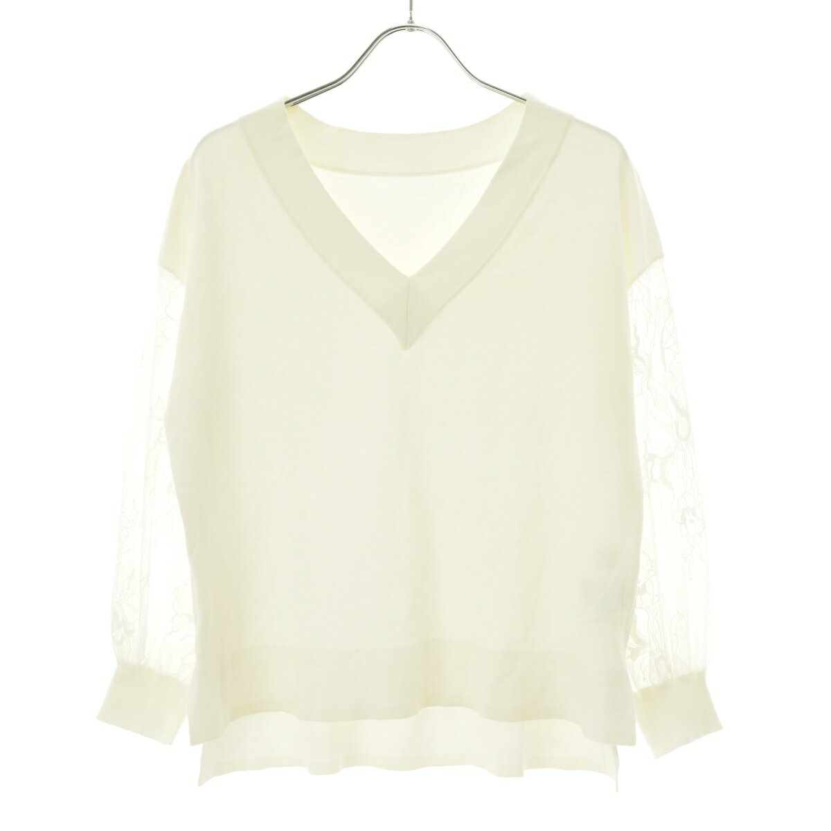 【中古】GRACE CLASS / グレースクラス29143136 レーススリーブ長袖ニットセーター【cacdafda-l】