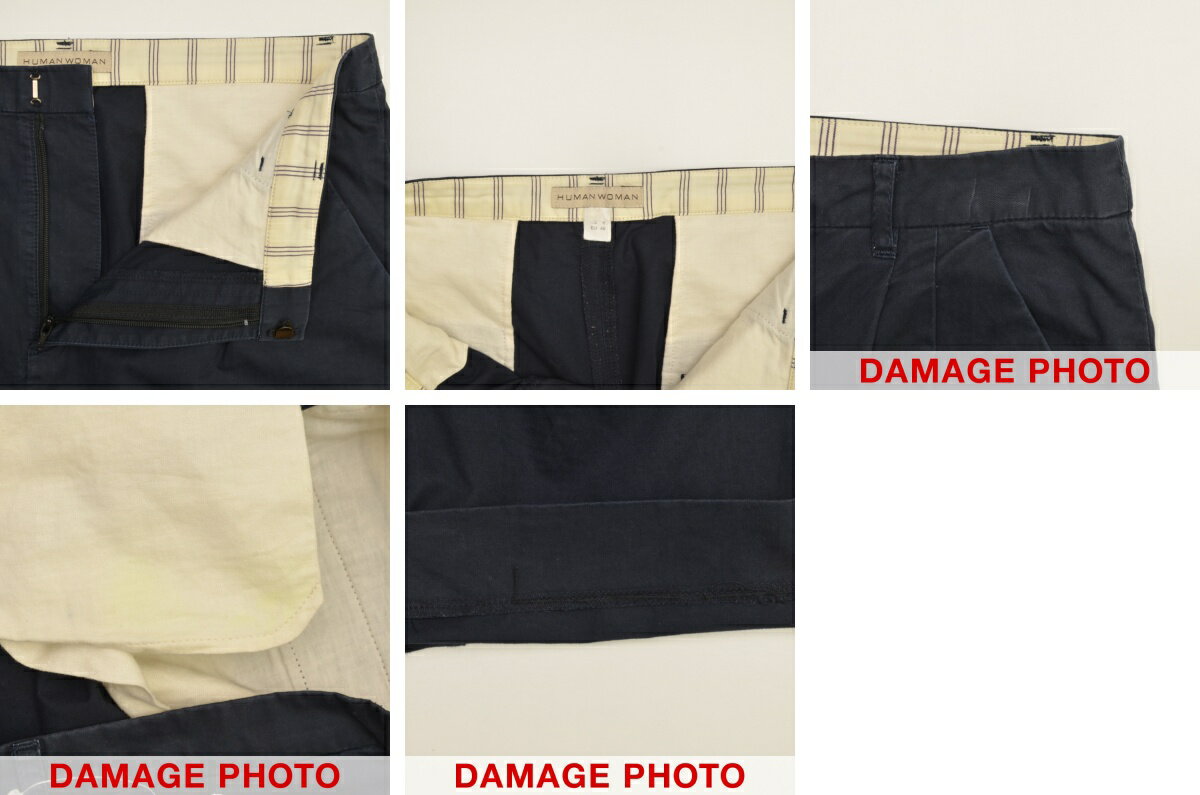【中古】【期間限定値下げ】HUMAN WOMAN / ヒューマンウーマンタックテーパードクロップドパンツ【cacdbaci-l】