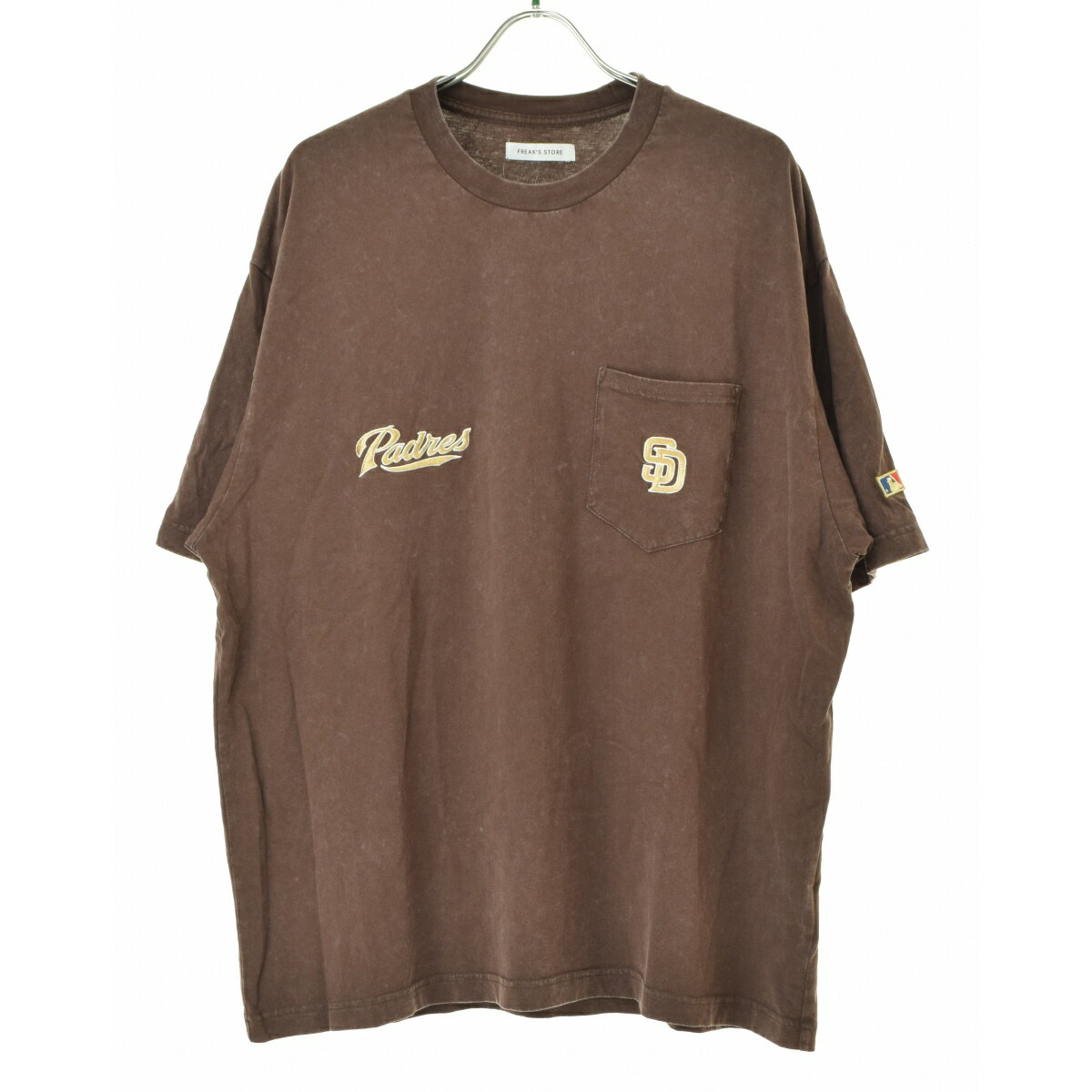 【中古】FREAK'S STORE / フリークスストア25SS 1026248902548 MLB メジャーリーグ ベースボール フェード加工 ダブルロゴ クルーネック半袖Tシャツ【cacfajac-m】