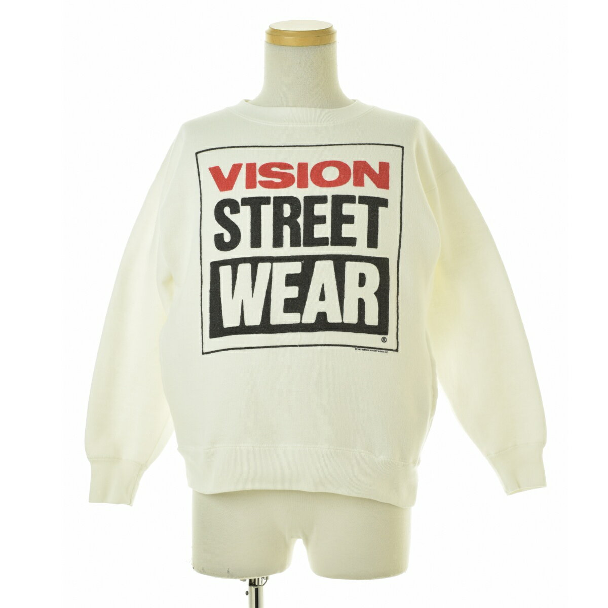 樂天商城 - 【中古】【期間限定値下げ】VISION STREET WEAR / ヴィジョン ストリートウェア80s ポケット付 両面ロゴプリント長袖スウェット【cacfaeag-m】