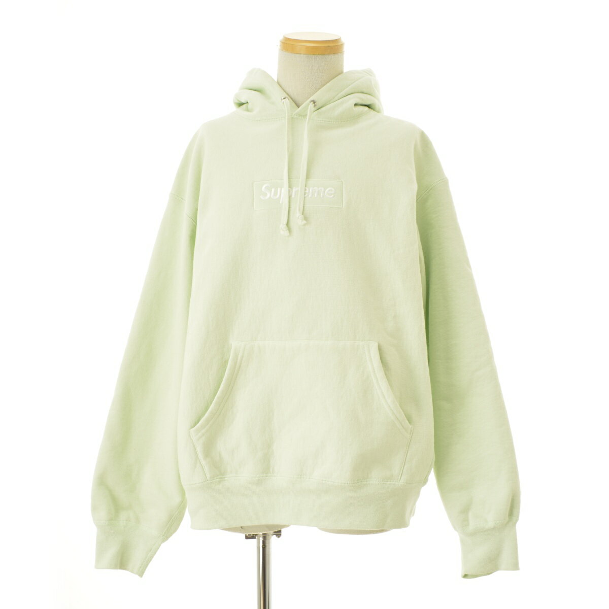 【中古】SUPREME / シュプリーム23AW Box Logo Hooded Sweatshirt Light Green ボックスロゴスウェットパーカー【cacfbcbc-m】