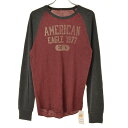 【中古】AMERICAN EAGLE / アメリカンイーグルATHLETIC FIT ラグランプリント長袖Tシャツ【caceajah-m】