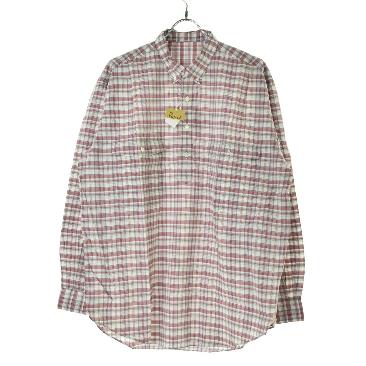 樂天商城 - 【中古】PAPAS / パパスD0421FBC40 チェックボタンダウンプルオーバー長袖シャツ【cacgafah-m】