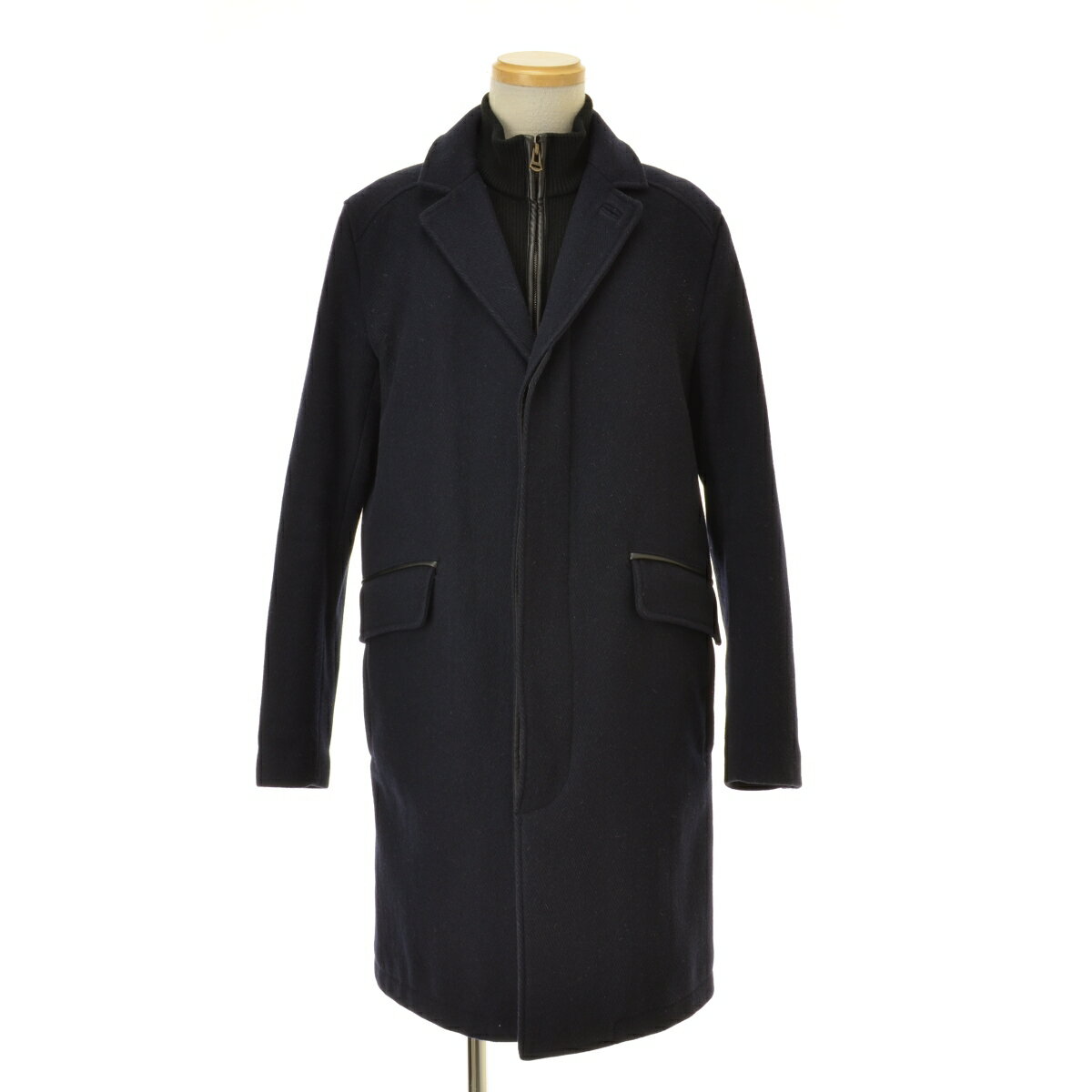 Rakuten - 【中古】COLE HAAN / コールハーンT40127 ウール ツイル クラシック トッパー レイヤード風ウールコート【cacfbbaf-m】