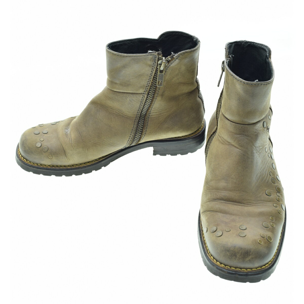 【中古】【期間限定値下げ】Cotelac / コテラックスタッズサイドジップブーツ【caceafcf-z】