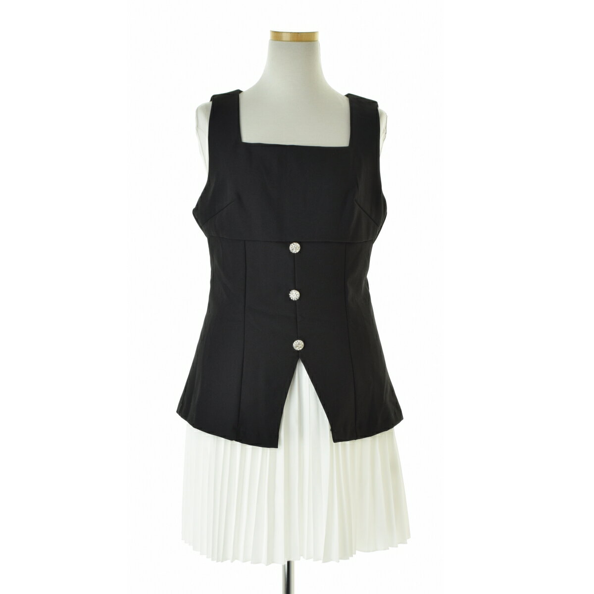【中古】SHEIN / シーインドッキングノースリーブワンピース【cacgaech-l】