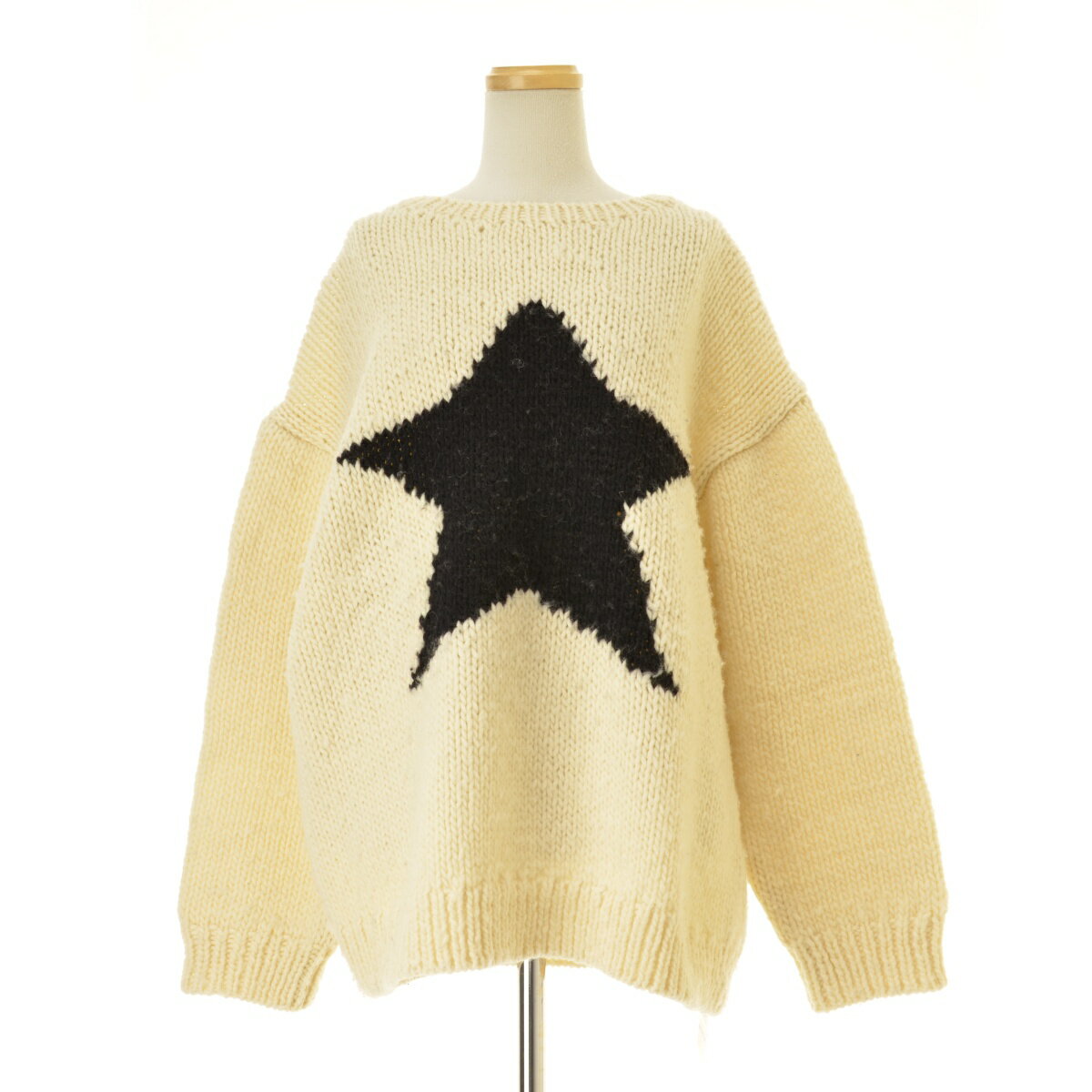 【中古】TOWN CRAFT × UNITED ARROWS BEAUTY YOUTH / タウンクラフト × ユナイテッド アローズ ビューティ アンド ユースペルーニット スター プルオーバー長袖ニットセーター【cacgacci-l】