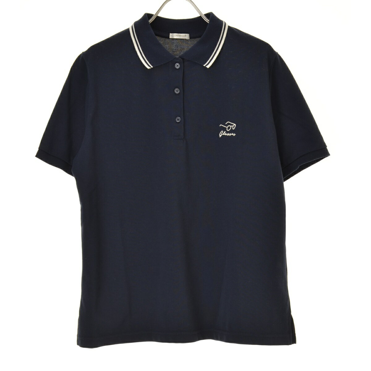 【中古】CINEMA CLUB / シネマクラブワンポイント刺繍半袖ポロシャツ【cacfbbbi-l】