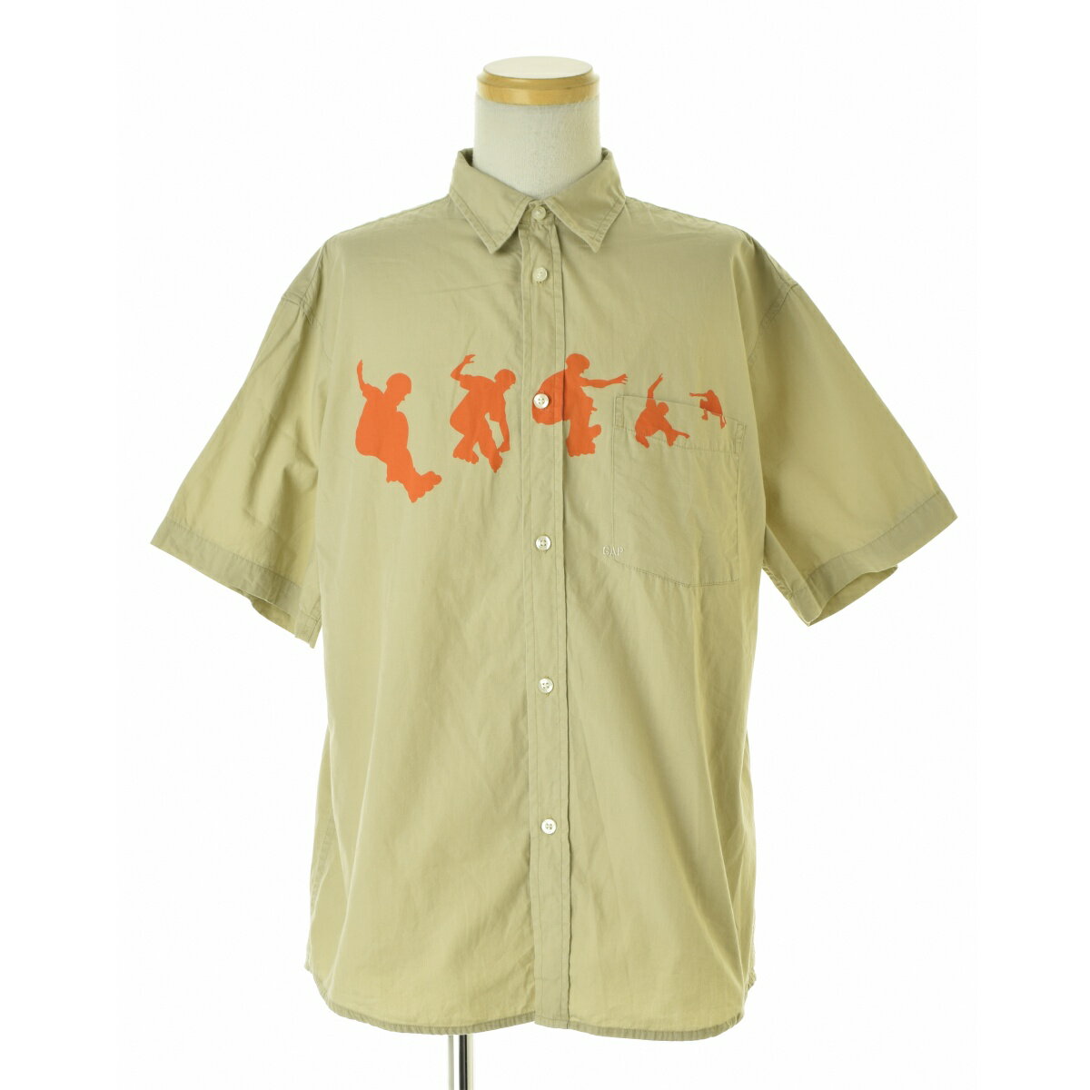 Rakuten - 【中古】GAP / ギャップ90s OLD プリント ワンポイント刺繍半袖シャツ【cacfahbc-m】