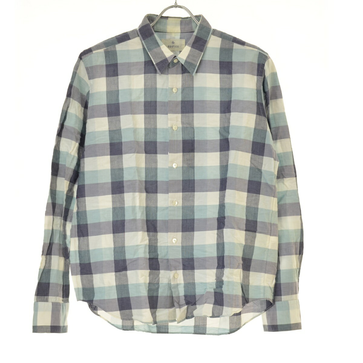 【中古】【期間限定値下げ】EDIFICE / エディフィスマルチカラーチェック長袖シャツ【cacfaiae-m】