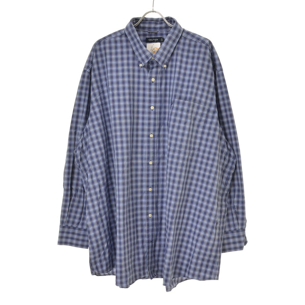 【中古】NAUTICA / ノーチカチェック ボタンダウン長袖シャツ【cacfagda-m】