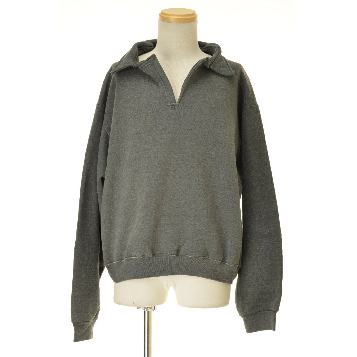 sdgz Sleep Development Goalz23AW hand stitch collar sweat edge black長袖スウェット