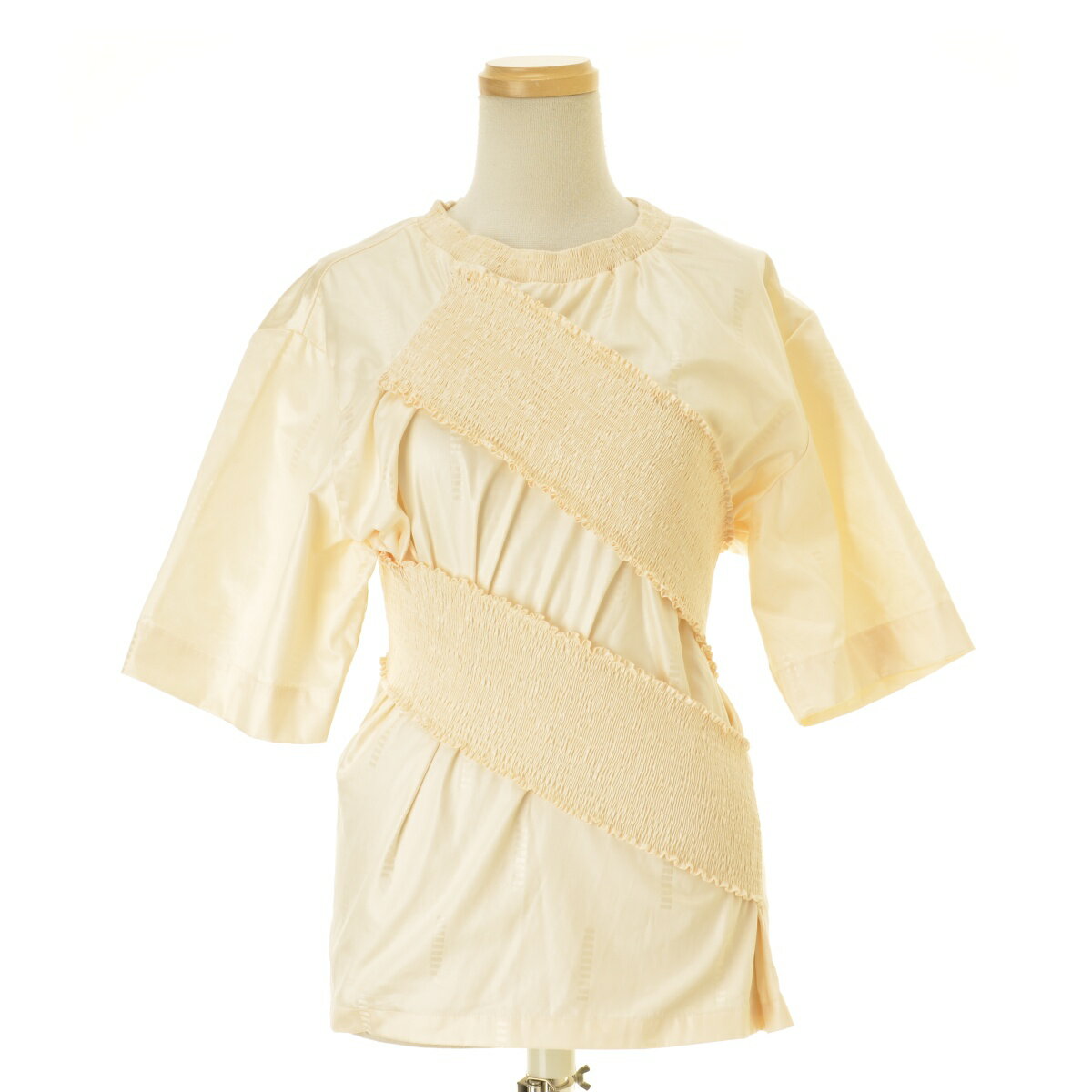 【中古】SUPER YAYA / スーパーヤヤ23AW 23051410000730 JOURNAL STANDARD取り扱い TWIST T SHIRT五分袖ブラウス【cacgadac-l】