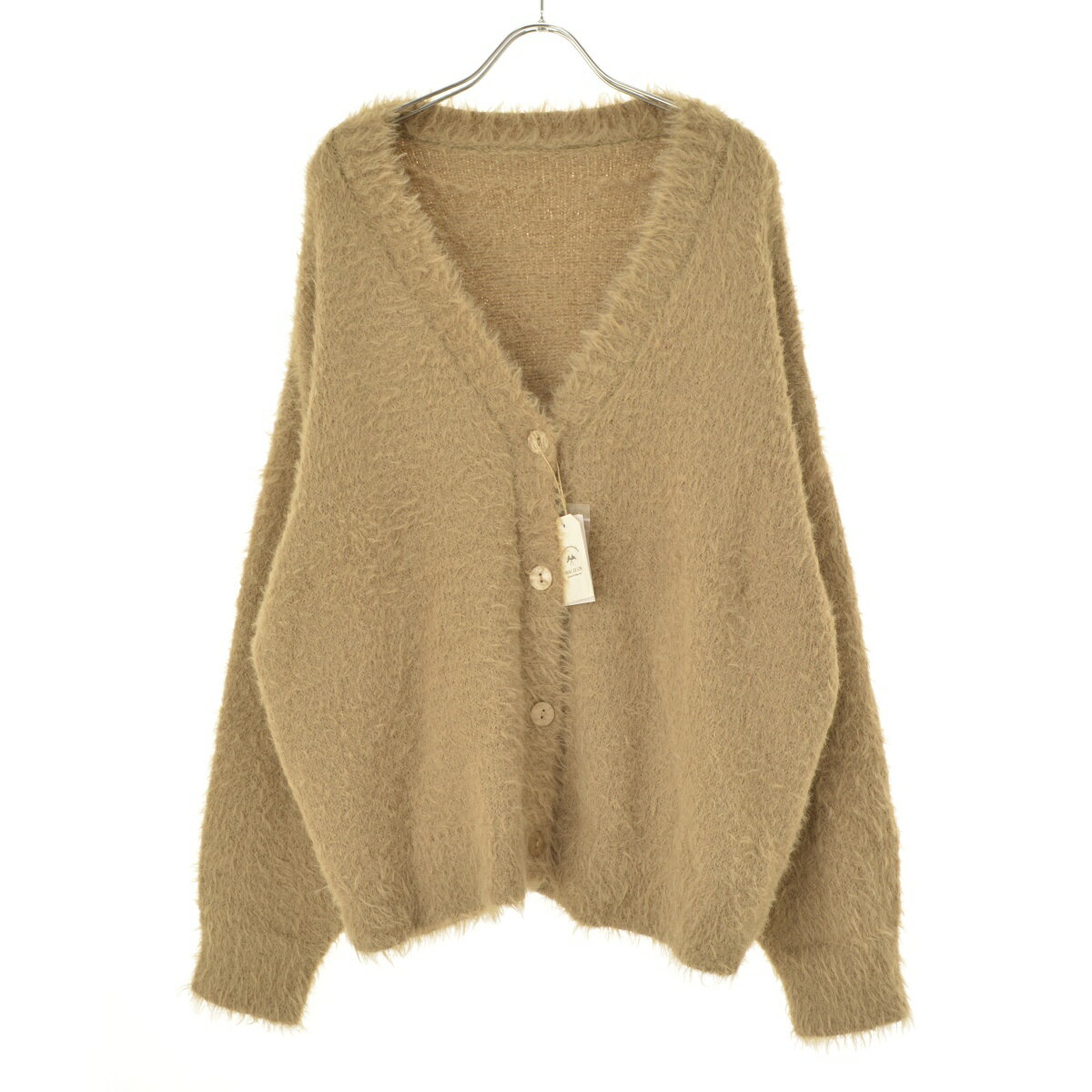 【中古】pual ce cin / ピュアルセシンシャギーニット長袖カーディガン【cacfbccf-l】