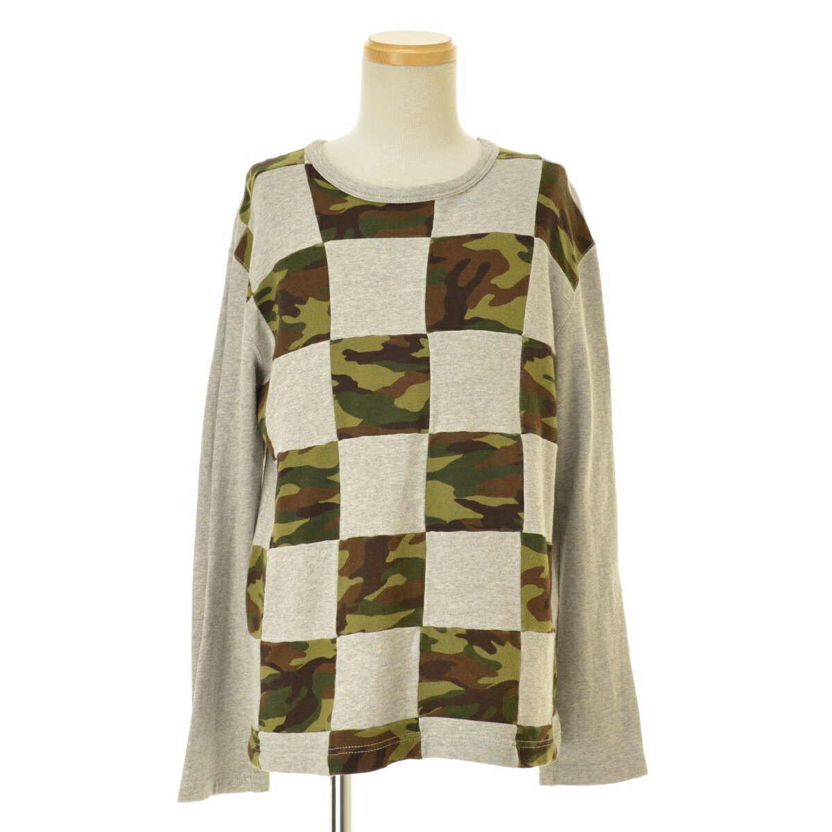 【中古】COMME des GARCONS HOMME DEUX / コムデギャルソン オムドゥ13AW AD2013 迷彩パッチワーク長袖スウェット【cacebace-m】
