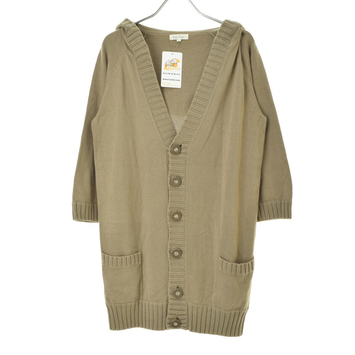 【中古】ROPE PICNIC / ロペ ピクニックフード付コットンニット五分袖カーディガン【cacgagai-l】 kanful-11975689 ブランド古着の買取販売カンフル パッケージ画像