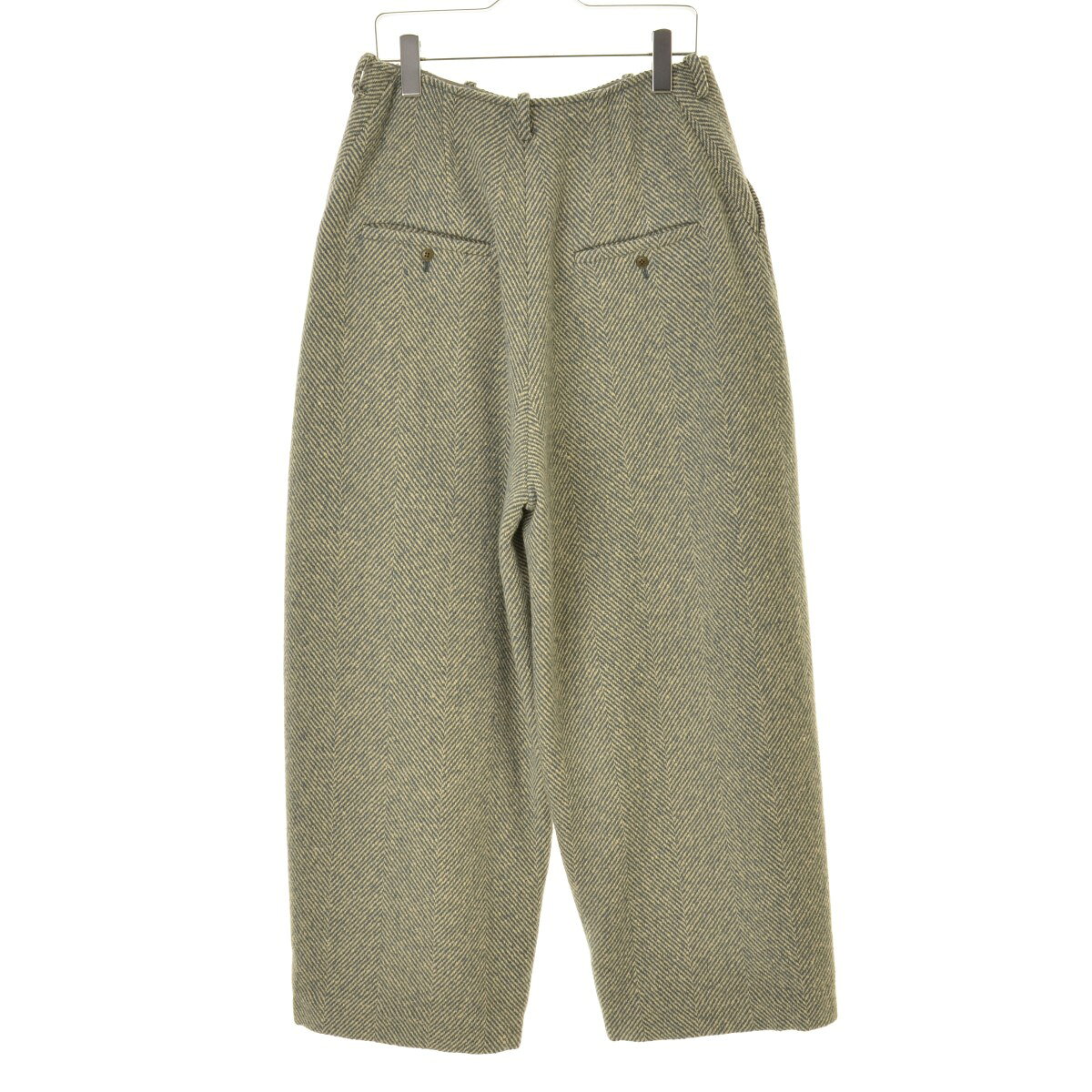 ブランド古着の買取販売カンフルの【中古】mina perhonen / ミナペルホネンza4527 esperer ウールカシミヤ ヘリンボーン ワイドテーパードウールパンツ【cacgafai-l】｜アングル2