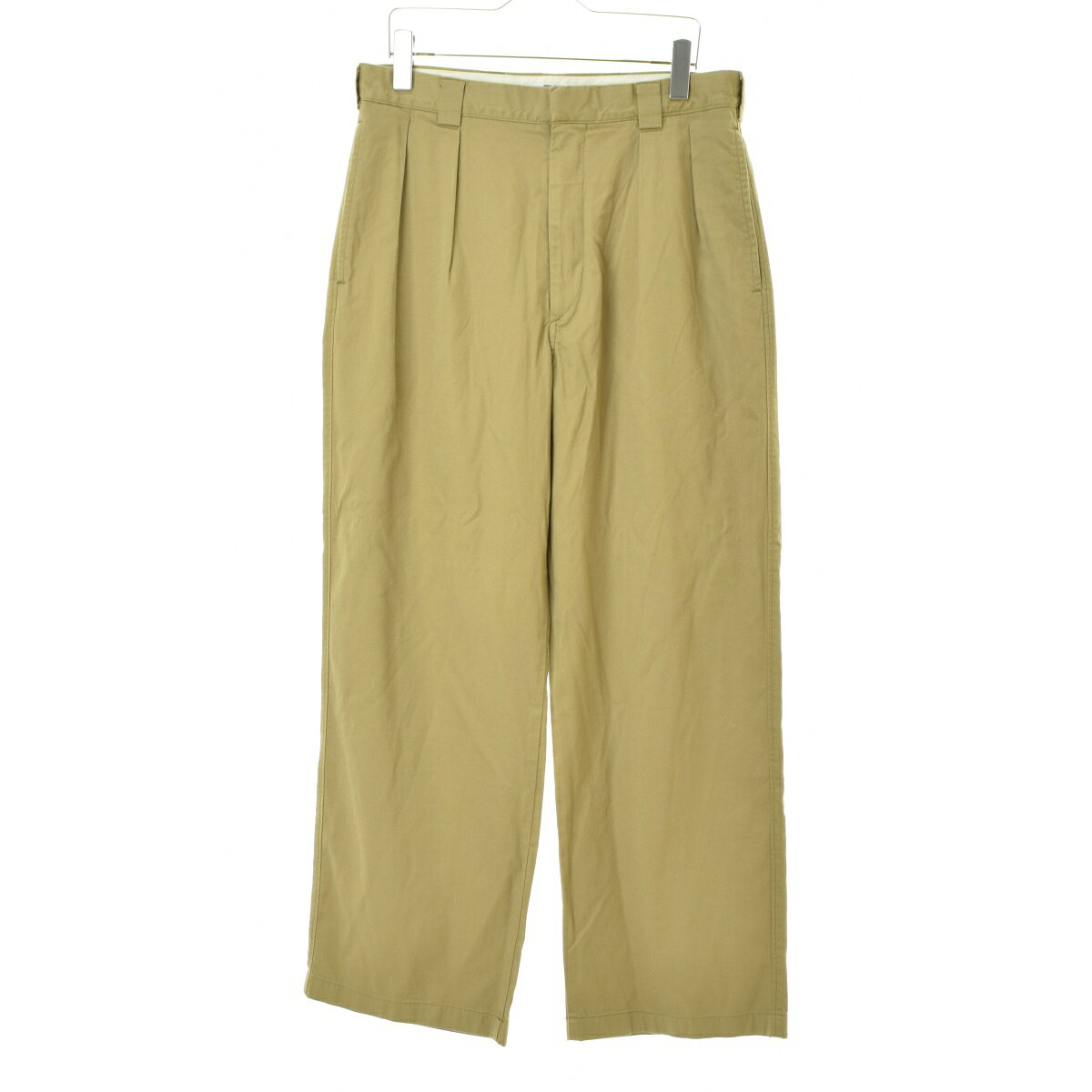 【中古】UNIQLO × LEMAIRE / ユニクロ × ルメールU 321-463985 タックワイドパンツコットンパンツ【cacgbaba-m】