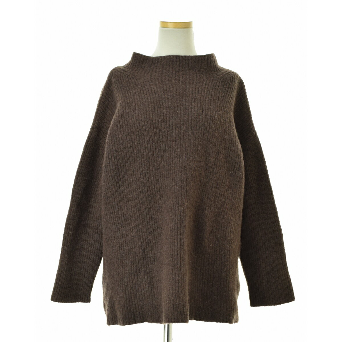 【中古】mizuiro-ind / ミズイロインド4-228822 ハイネックリブプルオーバー長袖ニットセーター【cacfbbbg-l】