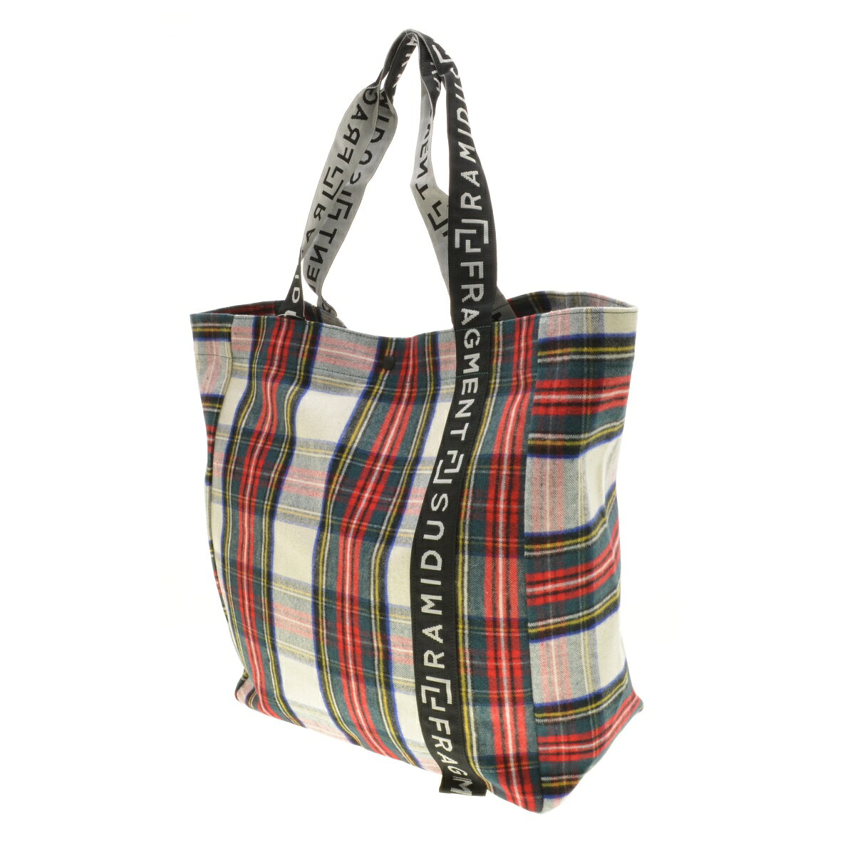 RAMIDUS × fragment design / 라미더스 × 프래그먼트 B008087 RAMIDUS BOX TOTE BAG (L) 체크 패턴