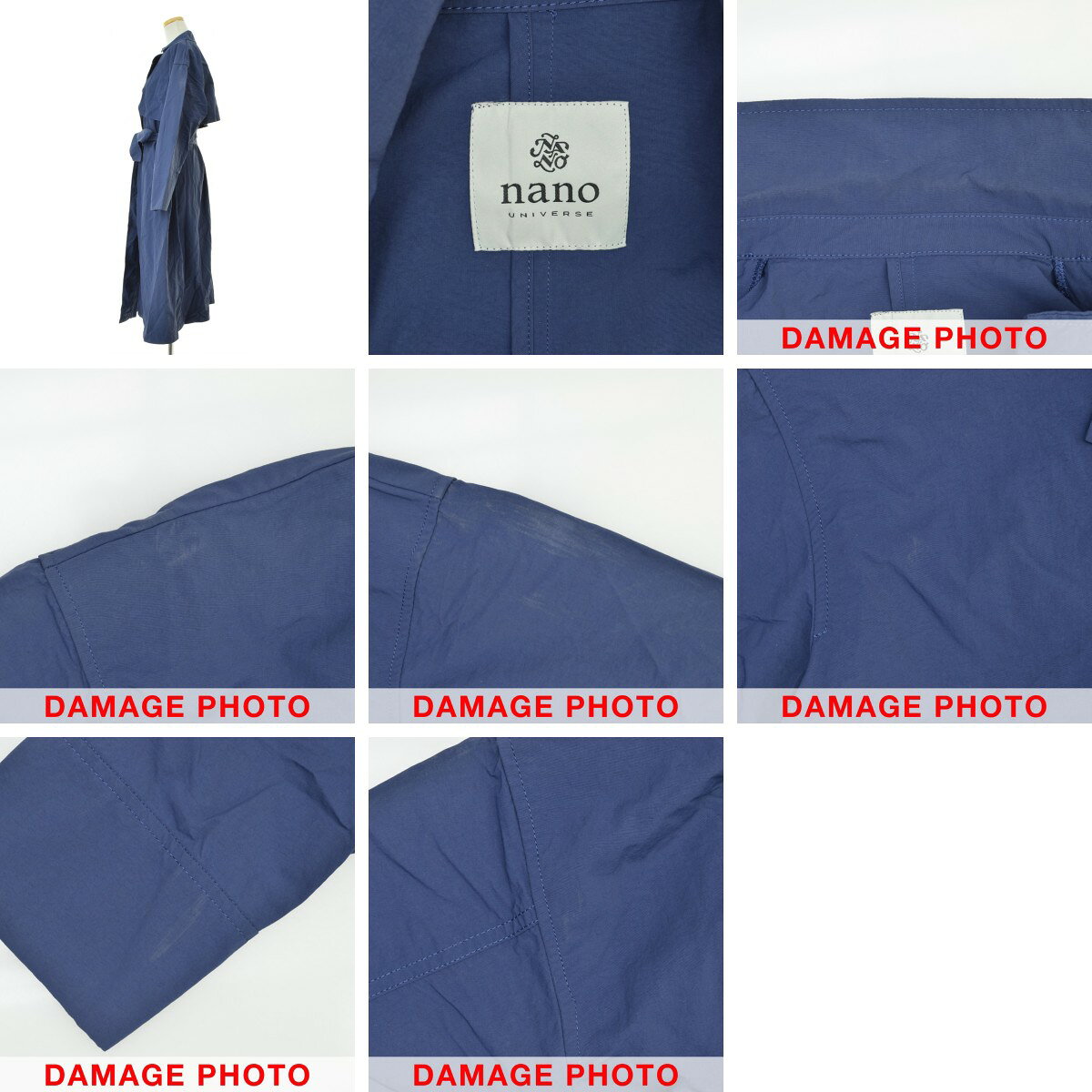 【中古】NANO UNIVERSE / ナノ ユニバースNL81CT1027ZZ ナイロンタフタライトトレンチコート【cacgadcj-l】 kanful-11968375 ブランド古着の買取販売カンフル サンプル画像3