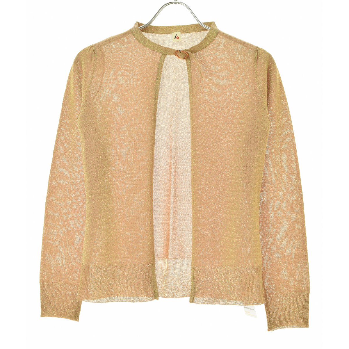 【中古】io / イオラメニット長袖カーディガン【cacfahda-l】
