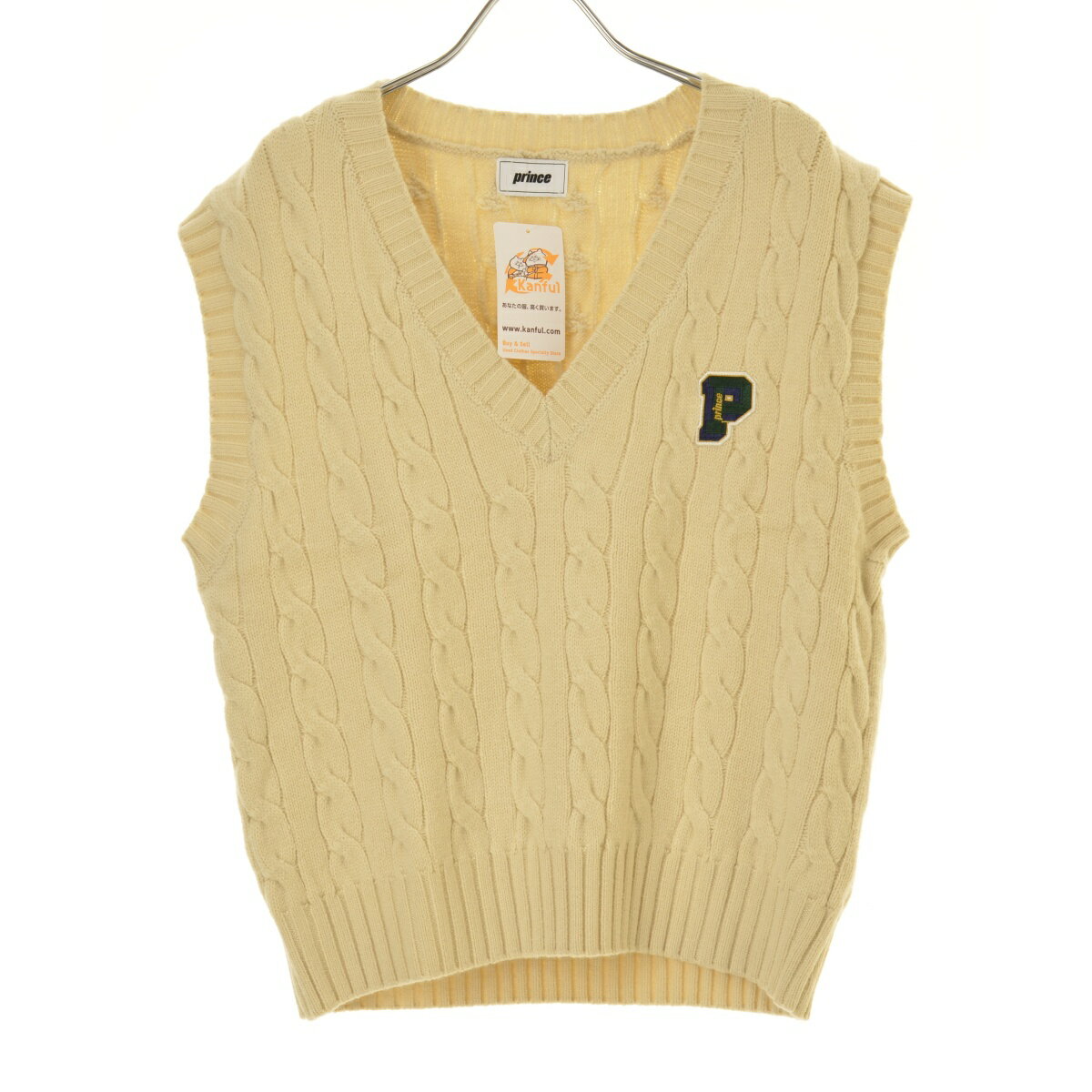 【中古】Prince × FREAK'S STORE / プリンス × フリークスストアミニケーブル Vネックベスト チルデンニットベスト【cacfbbad-l】