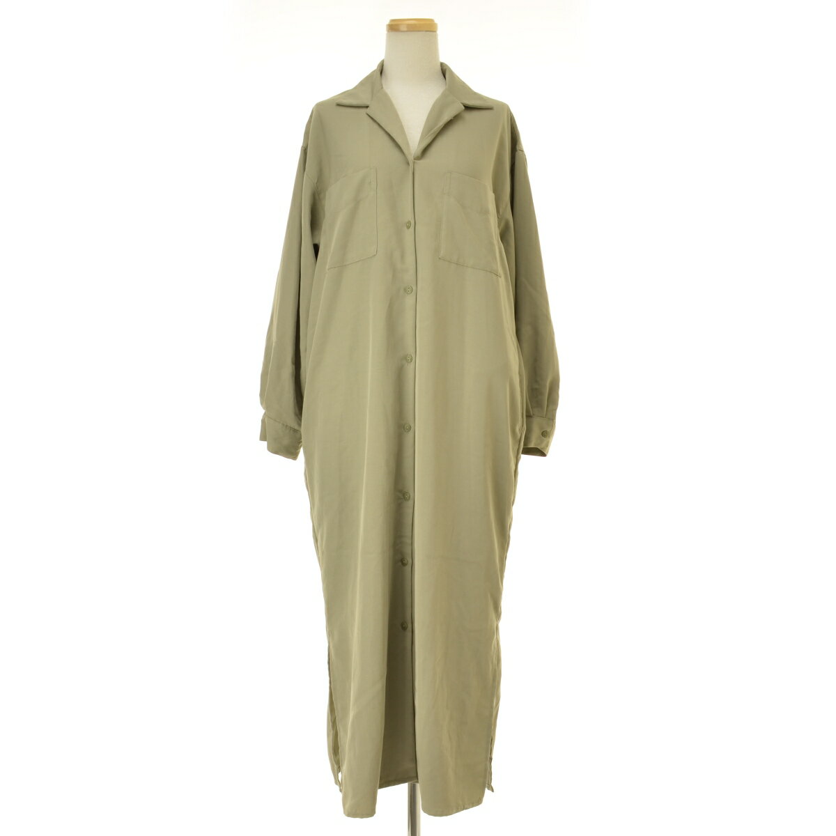 【中古】chocol raffine robe / ショコラフィネローブ6A01L0H0400 とろみ両ポケットシャツマキシ長袖ワンピース【cacgaeac-l】