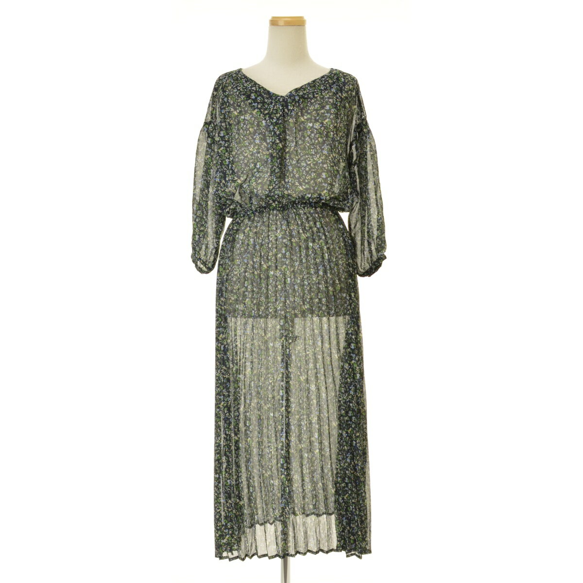 Rakuten - 【中古】Afternoon Tea / アフターヌーンティーWARDROBE GQ05-47 小花柄シアーマキシ五分袖ワンピース【cacgadag-l】